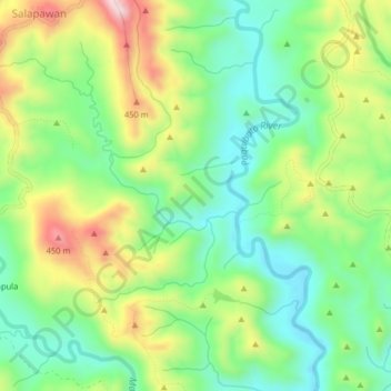 Mapa topográfico Paquibato District, altitud, relieve