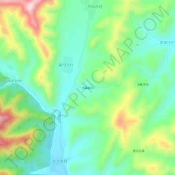 Mapa topográfico Dabiandangou, altitud, relieve