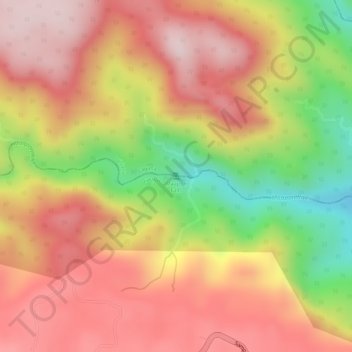 Mapa topográfico Maapon Falls, altitud, relieve