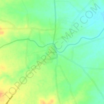 Mapa topográfico Atpadi, altitud, relieve