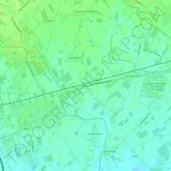 Mapa topográfico Bagnon, altitud, relieve