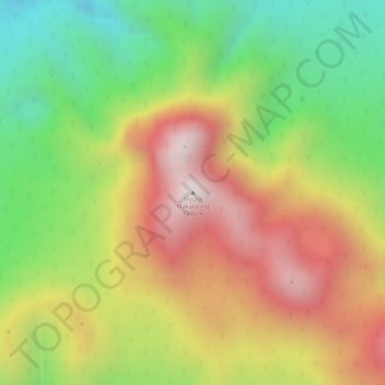 Mapa topográfico Mount Makaturing, altitud, relieve