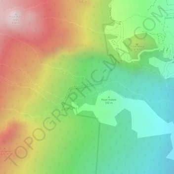 Mapa topográfico Forêt de Bois Blanc, altitud, relieve