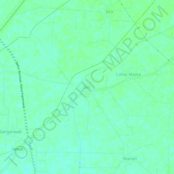 Mapa topográfico Isri, altitud, relieve