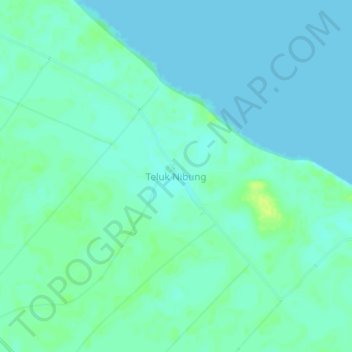 Mapa topográfico Teluk Nibung, altitud, relieve