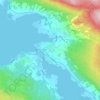 Mapa topográfico Sørreisa - Orjješ-Ráisa, altitud, relieve