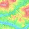 Mapa topográfico Le Clos Gigondas, altitud, relieve