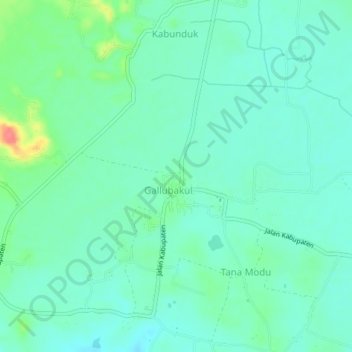 Mapa topográfico Malinjak, altitud, relieve