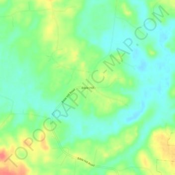 Mapa topográfico Bible Hill, altitud, relieve