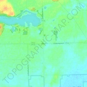 Mapa topográfico Millard, altitud, relieve