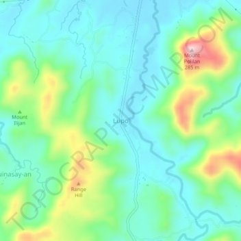Mapa topográfico Lupo, altitud, relieve