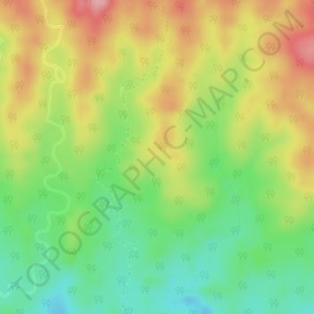 Mapa topográfico Great Himalayas, altitud, relieve