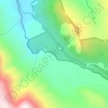 Mapa topográfico Siete Tazas, altitud, relieve