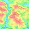 Mapa topográfico Trematon, altitud, relieve