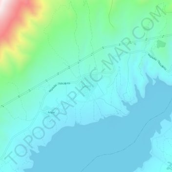 Mapa topográfico Imera, altitud, relieve