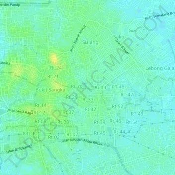 Mapa topográfico Rt.31, altitud, relieve