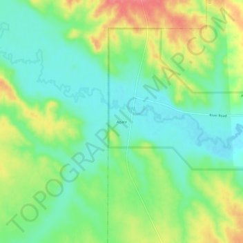 Mapa topográfico Agate, altitud, relieve