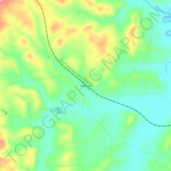 Mapa topográfico Swoope, altitud, relieve