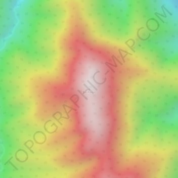 Mapa topográfico Biri Rante, altitud, relieve