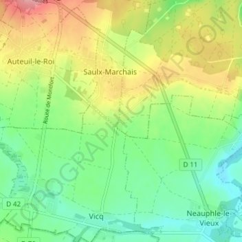 Mapa topográfico La Basse Pissote, altitud, relieve