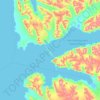 Mapa topográfico Akseløya, altitud, relieve