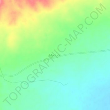 Mapa topográfico Madudu, altitud, relieve