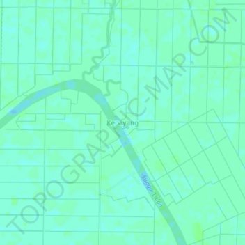 Mapa topográfico Kepayang, altitud, relieve