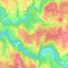 Mapa topográfico Auliat, altitud, relieve