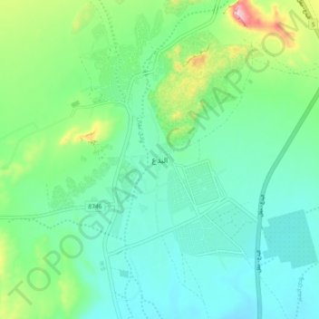 Mapa topográfico Al-Bad', altitud, relieve