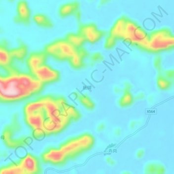 Mapa topográfico Banpai, altitud, relieve
