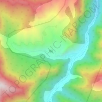 Mapa topográfico Heye, altitud, relieve