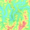 Mapa topográfico Tietê, altitud, relieve