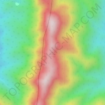 Mapa topográfico Caraballo Mountain, altitud, relieve