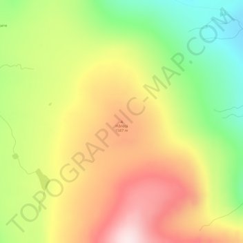 Mapa topográfico Hånosi, altitud, relieve