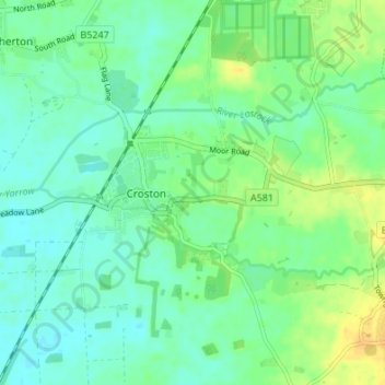 Mapa topográfico Cock Robin, altitud, relieve