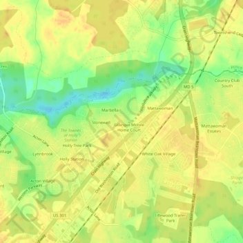 Mapa topográfico Delight, altitud, relieve