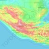 Mapa topográfico Quiché - K'iche', altitud, relieve