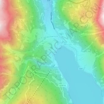 Mapa topográfico Froi, altitud, relieve