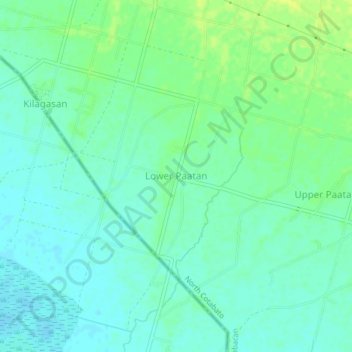 Mapa topográfico Lower Paatan, altitud, relieve