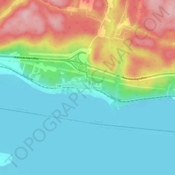 Mapa topográfico Pointe-au-Chêne, altitud, relieve