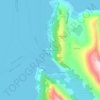 Mapa topográfico Øksfjord - Ákšovuotna, altitud, relieve