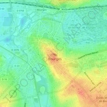 Mapa topográfico 1803301 - G, altitud, relieve