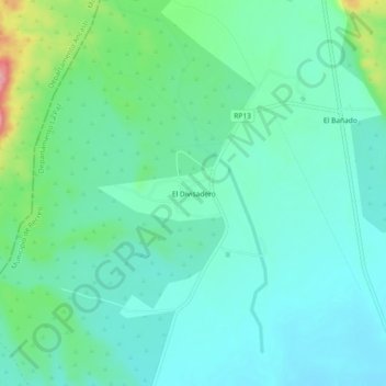 Mapa topográfico El Divisadero, altitud, relieve