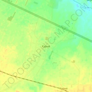 Mapa topográfico Kurne, altitud, relieve