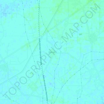 Mapa topográfico Kurali, altitud, relieve