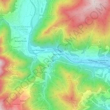 Mapa topográfico Fossat, altitud, relieve