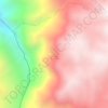 Mapa topográfico Cuchilla Los Cuervos, altitud, relieve