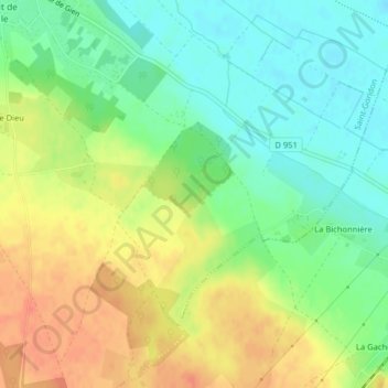 Mapa topográfico Dominus, altitud, relieve