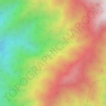 Mapa topográfico Latimojong, altitud, relieve