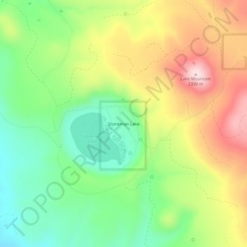 Mapa topográfico Stoneman Lake, altitud, relieve